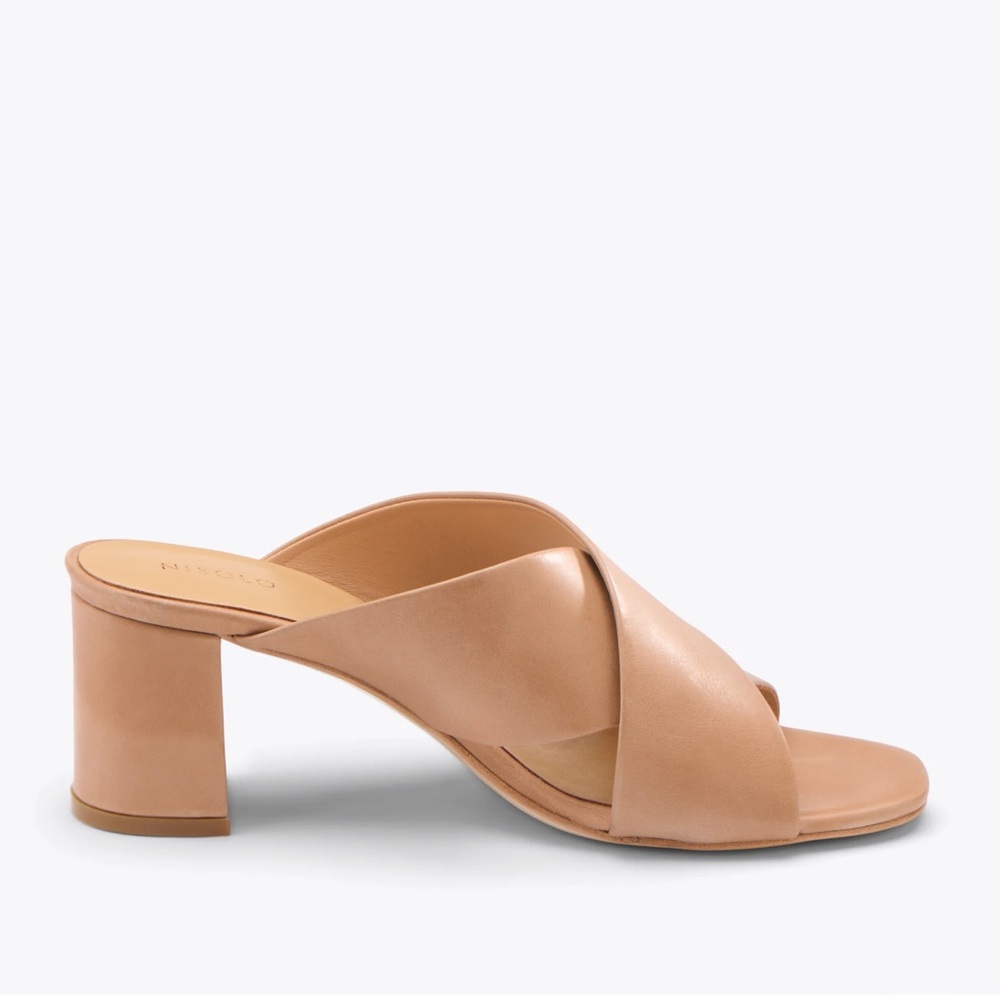 NEW IN BOX! Nisolo Tan Leather Mules - Picture 5 of 16
